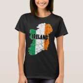 Ierse kaart Vlag Souvenir Distress Ireland Mannen T-shirt (Voorkant)