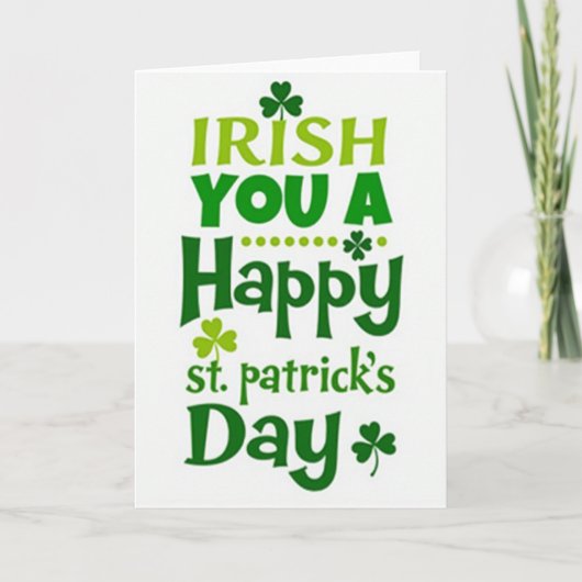 Ierse kaart voor gelukkige St. Patrick's Dag (Voorkant)
