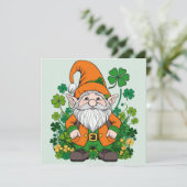 Ierse kabouter feestdagenkaart (Staand voorkant)