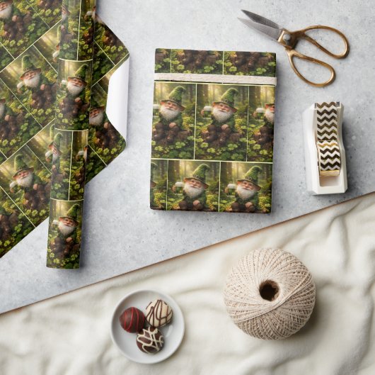 Ierse kabouter met groen bier cadeaupapier (Crafts)