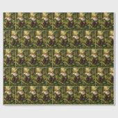Ierse kabouter met groen bier cadeaupapier (Vlak)