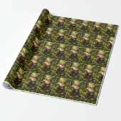 Ierse kabouter met groen bier cadeaupapier (Uitgerold)