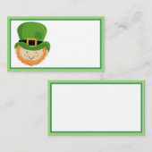 Ierse kabouter met vier klavertjes pet visitekaartje (Voorkant / Achterkant)