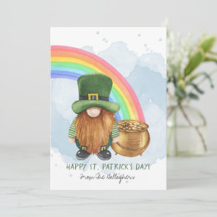 Ierse kabouter pot met goud aangepaste St. Patrick Feestdagenkaart