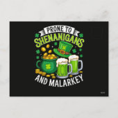 Ierse Kabouter St. Patrick Gevoelig voor Schelmens Feestdagenkaart (Achterkant)