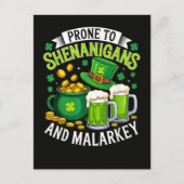 Ierse Kabouter St. Patrick Gevoelig voor Schelmens Feestdagenkaart (Voorkant)