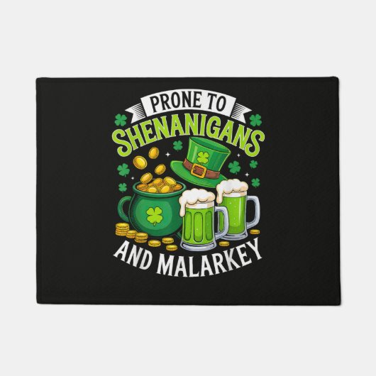 Ierse Kabouter St. Patrick Gevoelig voor Streken Deurmat (Voorkant)