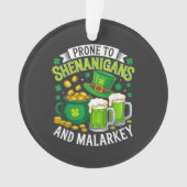 Ierse kabouter St. Patrick vat geneigd tot kattenk Ornament (voorkant)
