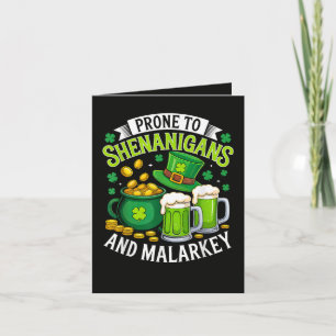 Ierse kabouter St. Patrick vatbaar voor kattenkwaa Feestdagen Kaart