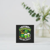 Ierse Kabouter St. Patrick vatbaar voor kattenkwaa Informatiekaartje (Staand voorkant)