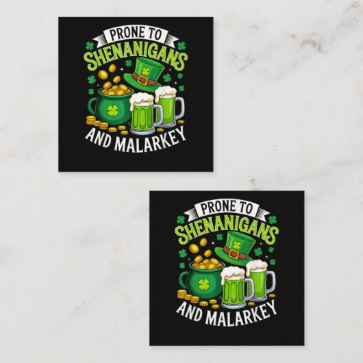 Ierse Kabouter St. Patrick vatbaar voor kattenkwaa Informatiekaartje (Voorkant / Achterkant)