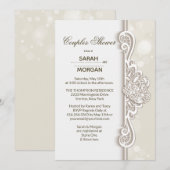 Ierse kant koppels bruiloft douche kaart (Voorkant / Achterkant)