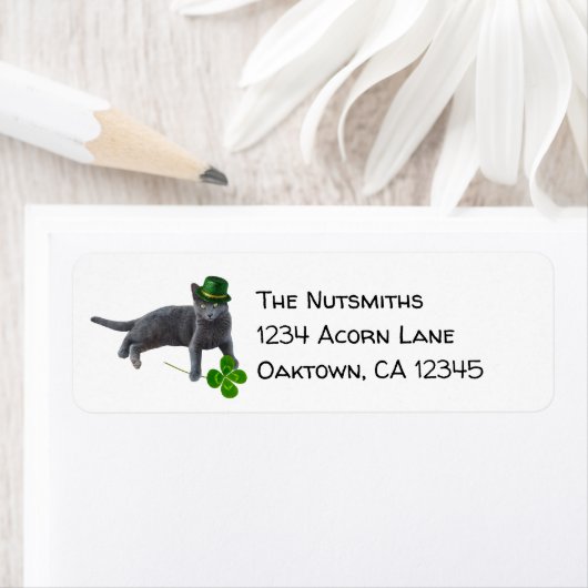 Ierse kat-Adresetiketten Etiket (Insitu)