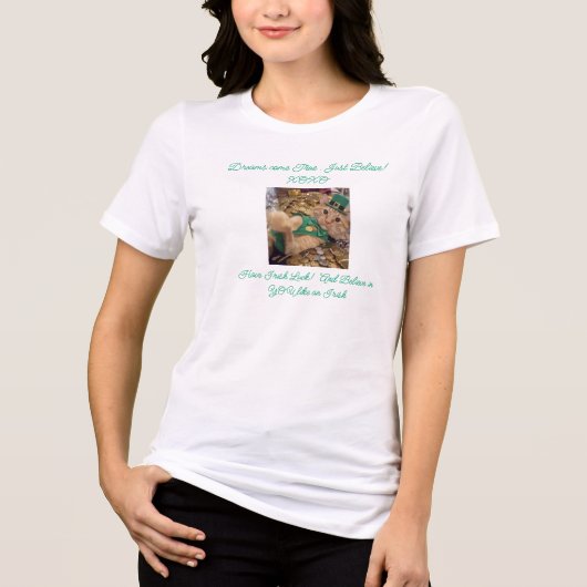 Ierse kat humor citaat Tri-Blend shirt (Voorkant)