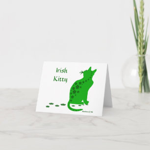 Ierse kat-Kaart Feestdagen Kaart