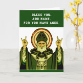 Ierse katholieke verjaardag kaart (Gele Bloem)