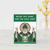 Ierse katholieke verjaardag kaart (Gele Bloem)