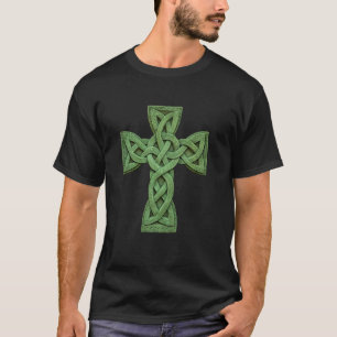 Ierse Keltisch Kruisknoop Christelijke Heilige Dri T-shirt