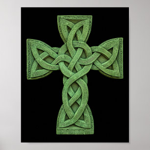 Ierse Keltische Kruisknoop Christelijke Heilige Dr Poster