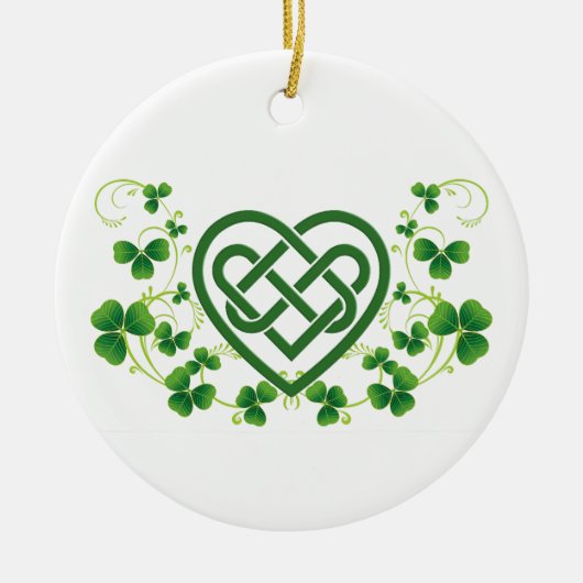 Ierse Keltische Liefdesknoop Keramisch Ornament (Voorkant)