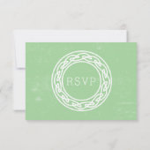 Ierse Keltische RSVP-antwoordkaart menuoptie 3991 RSVP Kaartje (Achterkant)