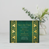 Ierse Keltische St. Patrick Save the Date kaart (Staand Voorkant)