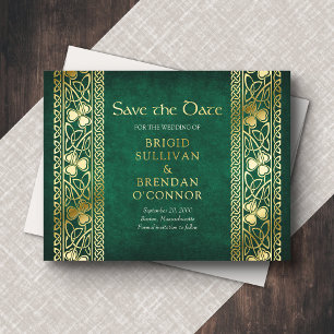Ierse Keltische St. Patrick Save the Date kaart