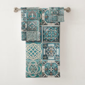 Ierse Keltische Tegels Bad Handdoek (Insitu)