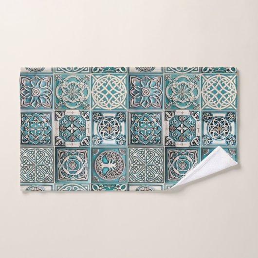 Ierse Keltische Tegels Bad Handdoek (Handdoek)