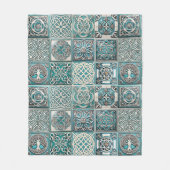 Ierse Keltische Tegels Fleece Deken (Voorkant)