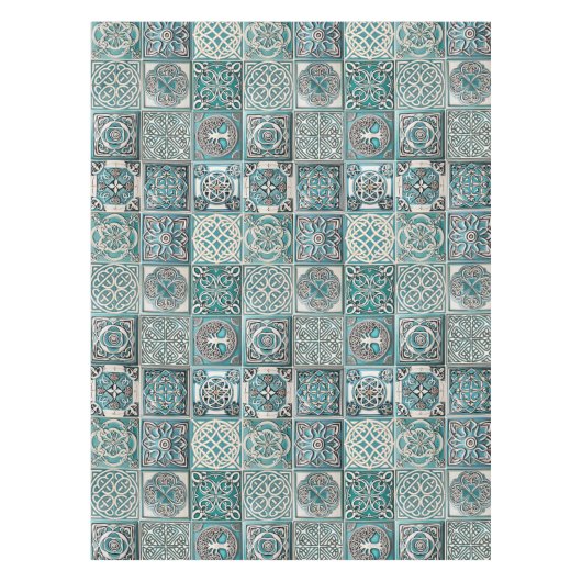 Ierse Keltische Tegels Tafelkleed (Voorkant)