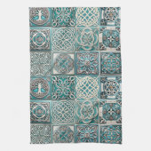 Ierse Keltische Tegels Theedoek (Verticaal)