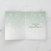 Ierse kerst, besneeuwde groene spar bomen feestdagen kaart (Binnen)