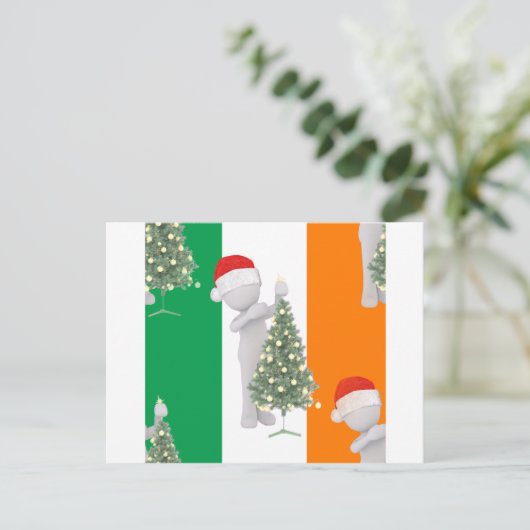 ierse kerst feestdagenkaart (Staand voorkant)