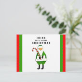 Ierse kerst groeten feestdagenkaart (Staand voorkant)