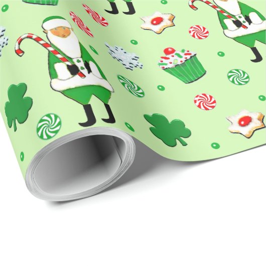 Ierse Kerst Inpakpapier (Rol Hoek)