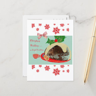 Ierse kerst pudding feestdagenkaart