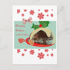 Ierse kerst pudding feestdagenkaart