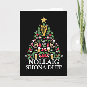 Ierse Kerstboom Nollaig Shona Duit Festive Ho Kaart