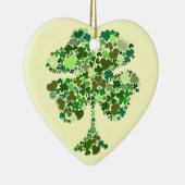 Ierse kerstboomornament met vierbladige klaverhart keramisch ornament (Rechts)