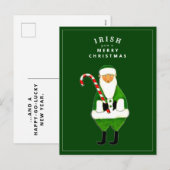 Ierse kerstcadeaukaart voor kerstcadeautjes feestdagenkaart (Voorkant / Achterkant)