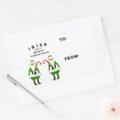 Ierse kerstcadeaulabels rechthoekige sticker (Envelop)