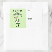 Ierse kerstcadeaulabels rechthoekige sticker (Tas)