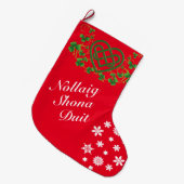 Ierse Kerstgroet - Nollaig Shona Duit Grote Kerstsok (Voorkant (Hangend))