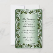 Ierse kerstkaart shamrocks bedankkaart (Achterkant)