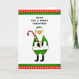 Ierse kerstkaartje feestdagen kaart