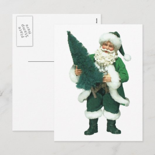 Ierse kerstman feestdagenkaart (Voorkant / Achterkant)