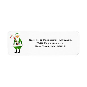 Ierse Kerstman kerstmailinglabels Etiket
