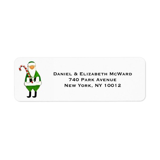 Ierse Kerstman kerstmailinglabels Etiket (Voorkant)