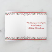 Ierse Kerstman met Keltisch Kruis Gepersonaliseerd Kaart (Binnen)